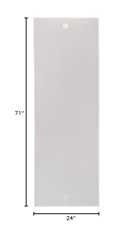Manduka Yogitoes Hot Yoga Mat Towel - 71" | Moisture Activated Grip | Patented Silicone Nubs | Highly Absorbent, Durable & Easy Care | Made from Recycled Materials | 71 x 24 Inches | Linen - color: Linen, size: 71" x 24"