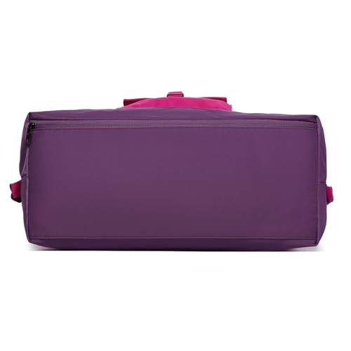 SUNNY BIRD Duffel with Utility Pouch, 40L Weekender Overnight Bag with Shoe Compartment for Travel and Sports (Purple) - color: Purple