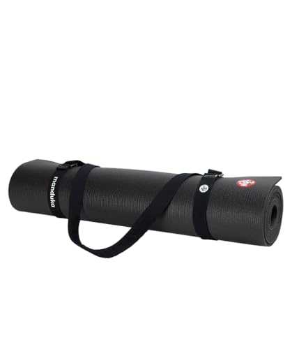 Manduka Yoga Commuter Mat Carrier - Eco-Friendly Cotton, Easy to Carry, Hands-Free, For All Mat Sizes - color: Black