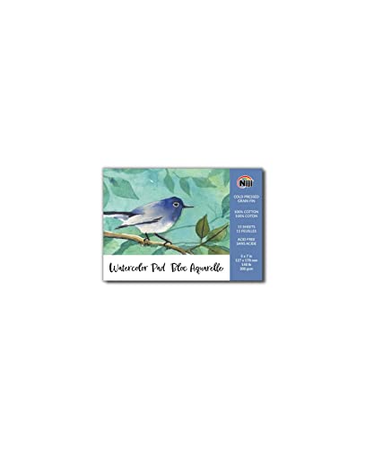 Yasutomo Niji Watercolor Paper Pad, Cold Press, 15 Sheets, Cotton Fiber