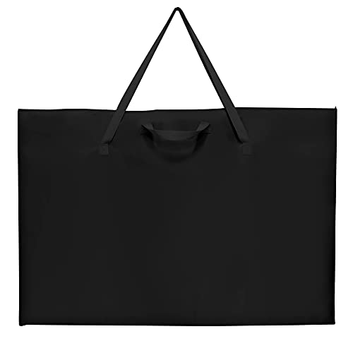 ZKOO Large Size Art Portfolio Bag, Light Weight Art Canvas Portfolio Case with Nylon Shoulder Strap, Carrying Storage Case for Artwork, Poster, Sketching, and Drawing (Compatible 24 * 36 Inch-Black) - size: 24"*36"-Black