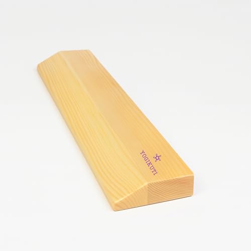 Yogikuti Pine Wood Slanting Plank/Premium Wooden Yoga Incline Plank for Calf, Foot & Ankle Stretch/Balance & Flexibility Trainer/Durable Non-Slip Yoga Fitness Support