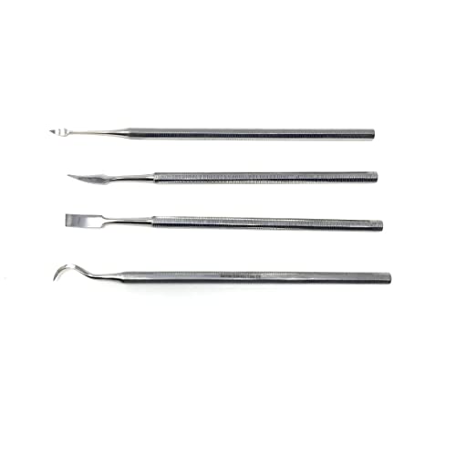 CYNAMED 4 Pc Stainless Steel Spatula Wax & Clay Sculpting Tool Set - Unique Set of 4 - style: 4PC