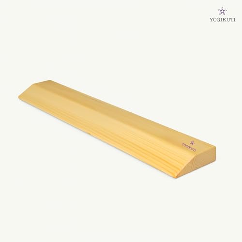 Yogikuti Pine Wood Slanting Plank/Premium Wooden Yoga Incline Plank for Calf, Foot & Ankle Stretch/Balance & Flexibility Trainer/Durable Non-Slip Yoga Fitness Support