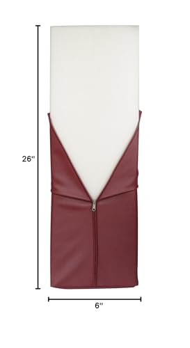 6" Half Round Bolster - Burgundy - color: Red, size: Semi Round 6''