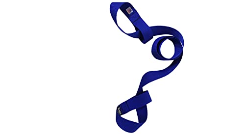 Yoga Mat Carrier Strap, Roller Skate Leash, Ski Boots Or Snowboard Shoulder Sling Made In USA. - color: Blue