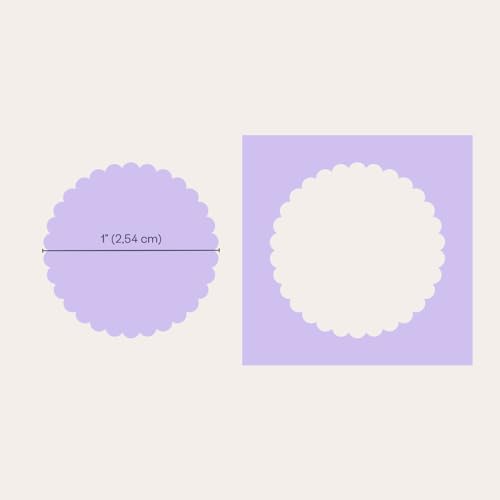 Craftelier - Scalloped Circle Punch 1" (2.54 cm) Diameter | Hole puncher, scrapbooking and crafts projects, lever punch, for paper and cardstock, size 2.75 x 1.77 x 2.36 in - size: Pack of 1: 1" Diameter