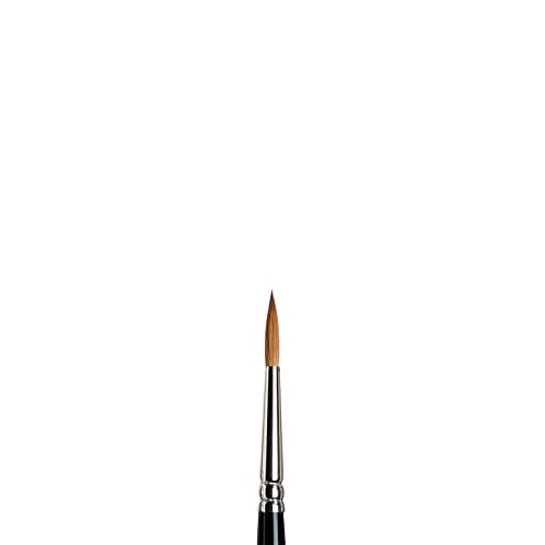 Winsor & Newton Series 7 Kolinsky Sable Brush, Round SH #4 | The World's Finest Watercolor Brush, Kolinsky Sable Hair, Rust-proof, Seamless Nickel Plated Ferrules, Hand-Made in England - size: #4, style: Round