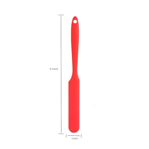 5Pcs Silicone Spatula Set Heat Resistant Cake Cream Butter Spatulas Mixing Batter Scraper Non-Stick Flexible Baking Cooking Tool BPA-Free Multicolor Set of (5colors) - color: Colour mixture