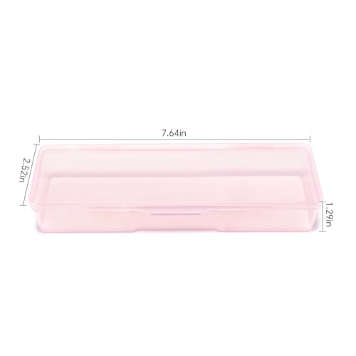 4Pcs Transparent Storage Boxes For Nail Tool Professional Pedicure Manicure Tools Set Plastic Nail Art Tool Box Storage Case Nail Supplies, Pink - color: 4PCS Pink