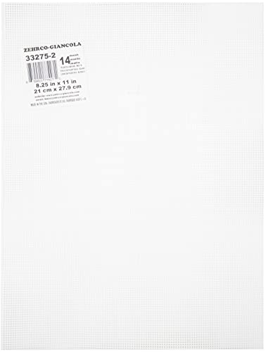 Darice 14 Mesh Clear Plastic Canvas – Create a Variety of Fun Plastic Canvas Crafts Including Bookmarks, Picture Frames, Pins and More – 1 Sheet, 14 Holes Per Inch, 8.5”x11” Per Sheet (33275-2)