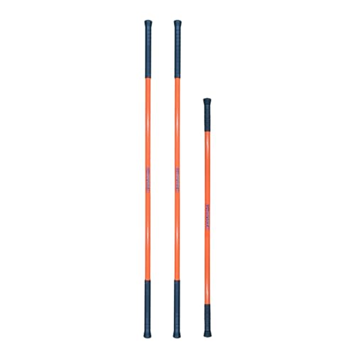 Stick Mobility 3 Stick Training Bundle | Mobility Stick to Improve Flexibility, Mobility, and Strength with Active Stretching for Golf, Running, Fitness, Pickleball, and More - color: Orange