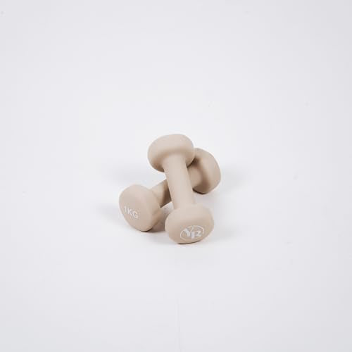 Pilates Prop Kit and Booty Band Bundle for Home Workouts- Includes Pilates Ring, Pilates Ball and 2.2 lb. Dumbbell, 3 Pack Booty Band Set-Beige