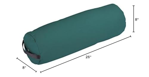 EARTHLITE Bolster Pillow Fluffy – Durable Massage Bolster, 100% PU Upholstery incl. Strap Handle/Professional Quality for Massage Tables/Back Pain Relief - color: Teal