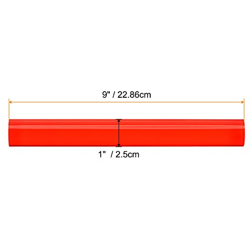 HARFINGTON Acrylic Clay Roller 9 Inch x 1 Inch Solid Non-Stick Plastic Round Tube Roller Polymer Clay Rod Fondant Rolling Pin for Shaping, Sculpting, Modeling DIY Crafts, Red - color: Red, size: 9 Inch x 1 Inch