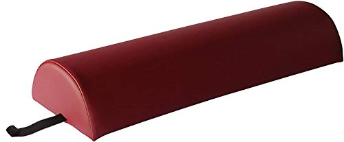 Therapist’s Choice® 9" X-Large Half Round Semi-round pillow Cushion Massage Bolster 9"x26" (Burgundy) - color: Burgundy
