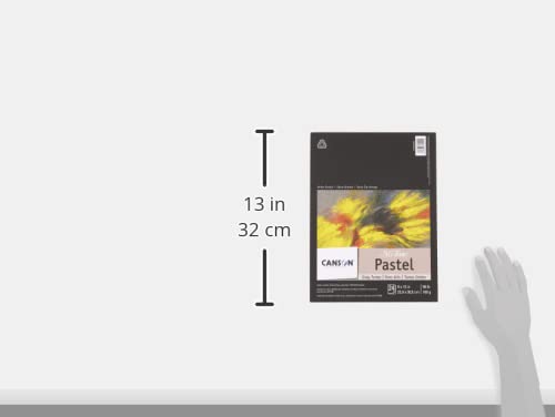 Mi-Teintes Grayscale Pastel Pad 9X12 | Canson Artist Series, Foldover Pad, 98 lb. (160gsm), Artist Paper for Adults and Students - size: 9"X12", style: Gray Tones