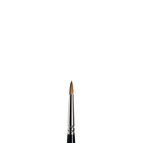 Winsor & Newton Series 7 Kolinsky Sable Miniature Watercolor Brush - Short Handle Round #5 | The World's Finest Watercolor Brush, Kolinsky Sable Hair, Rust-proof, Seamless Nickel Plated Ferrules, Hand-Made in England - size: #5, style: Mini Round