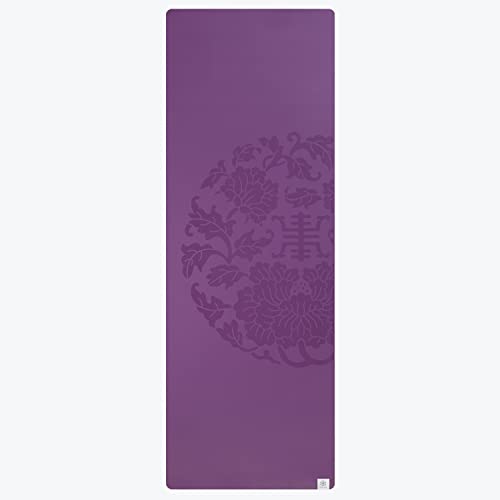 Gaiam Dry-Grip Yoga Mat, Non-Slip, Hot Yoga - color: Purple (Standard)