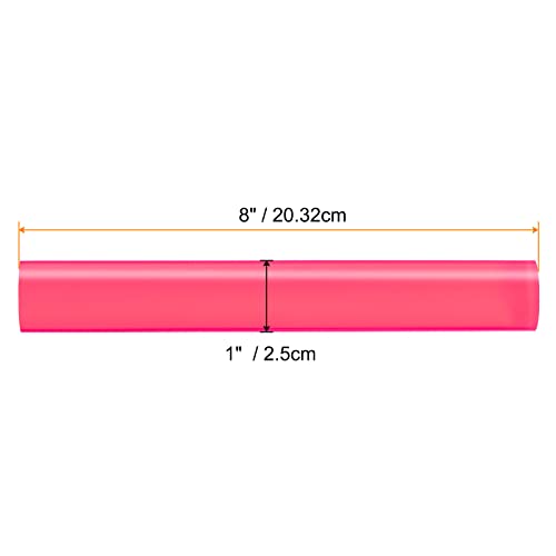 HARFINGTON Acrylic Clay Roller 8 Inch x 1 Inch Solid Non-Stick Plastic Round Tube Roller Polymer Clay Rod Fondant Rolling Pin for Shaping, Sculpting, Modeling DIY Crafts, Rose Red - color: Rose Red, size: 8 Inch x 1 Inch
