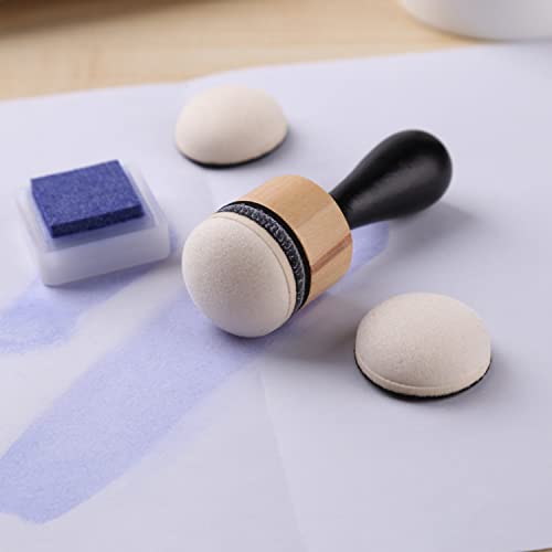Mini Ink Blending Tool,with Foams Replacement Refill Foam Tool for Foams Scrapbooking Painting Drawing Art Supplies Handle Ink Tools Embossing Stencils - color: 1handle +2 Replacement Foam