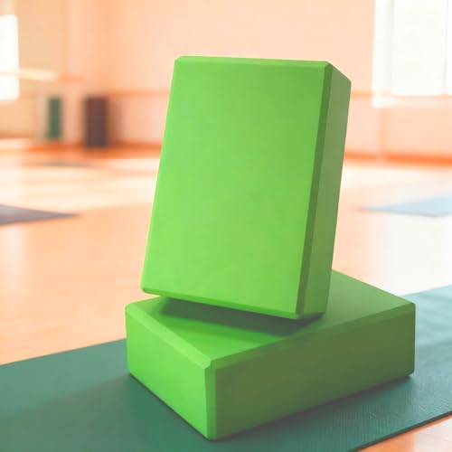 Non-Slip High-Density Yoga Foam Block – Balance & Support for Yoga, Pilates & Meditation - color: Green