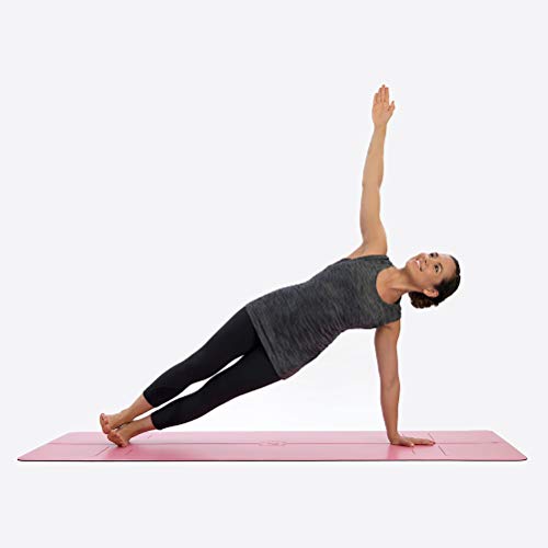 Liforme Evolve Yoga Mat - Patented Alignment Design, Advanced Non-Slip Grip - color: Pink