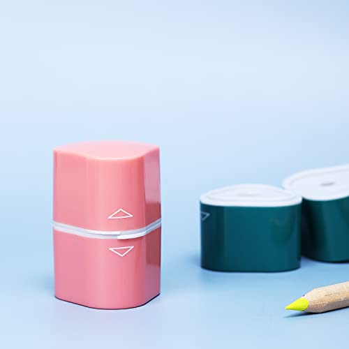 Mr. Pen- Pencil Sharpener for Colored Pencils, 3 Pack, 3 Hole | Pencil Sharpener Manual, Art, Jumbo, Artist - color: White, Green, Pink, size: 3 Pack