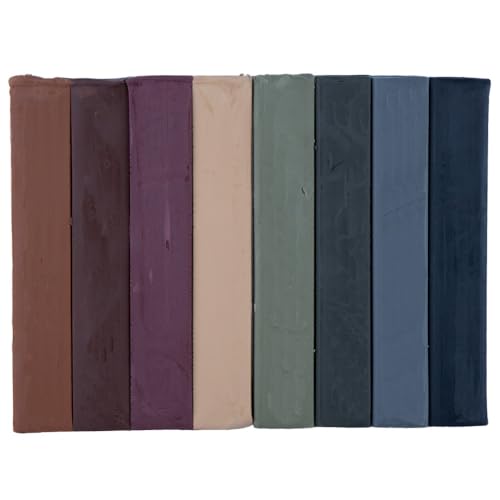 Craft County Modeling Clay – 1 lb (Eight Assorted Color Bars) – Use for Claymation, Models, and Stop Motion (Neutrals) - color: Neutrals