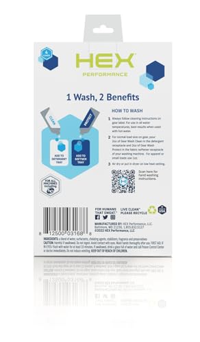 HEX Performance Dual Action Gear Wash for Activewear, Sport Scent, 4 oz