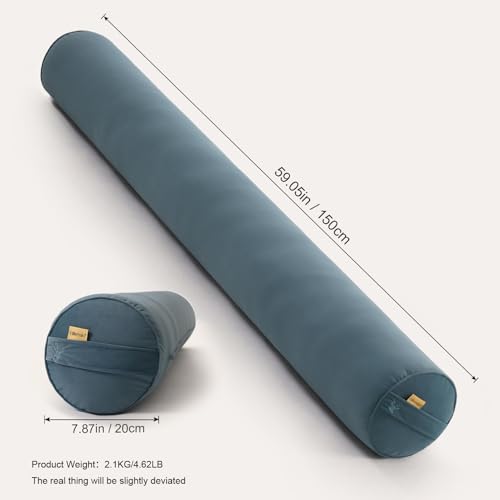 Body Pillow for Adults,Long Round Pillow,Big Cylindrical Pillow,Large Full Bolster Pillows for Side Sleepers (Slate Blue, 59"*7.87") - color: Slate Blue, size: 59"*7.87"
