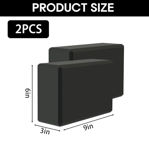 Yoga Block - Supportive Latex-Free Eva Foam - Soft Non-Slip Surface with Beveled Edges for Yoga, Pilates, Meditation - Yoga Accessories for Stability, Balance, Deepen Stretches - color: black-2 Pack