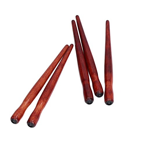 5Pcs Dip Pen Holder, Wood Comic Nib Holder, 5.91in Wooden Pen Nib Holder Wood Cartoon Comic Pen Nib Holder Comfortable Grip for Calligraphy Writing Signing, Cartooning Sketching - color: Red Wood Color