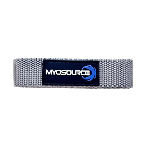 Myosource Kinetic Bands Cheerleading Flexibility Stunt Strap - Improve Stretching and Stunts for Cheer Dance Gymnastics & Physical Therapy – Stocking Stuffers Present for Kids Girls Adults - 12 Colors - color: Silver