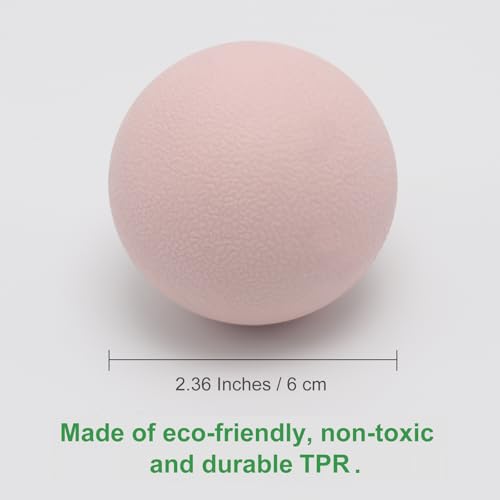 SIMPLECOOL Hard Massage Ball Lacrosse Ball Size Fascia Balls, 2 Pack, Pink | For Trigger Point Deep Tissue Myofascial Release Muscle Relax Plantar Fasciitis Relief Physiotherapy Yoga Pilates - color: Pink