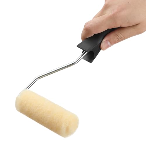 Bates- Paint Rollers, 4 inch Paint Roller with 10 Covers, Cream, Wall Painting Tool - color: Cream, size: 4 inch Paint Roller+10 Covers