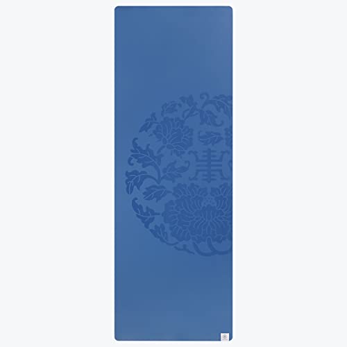 Gaiam Dry-Grip Yoga Mat, Non-Slip, Hot Yoga - color: Blue (Standard)