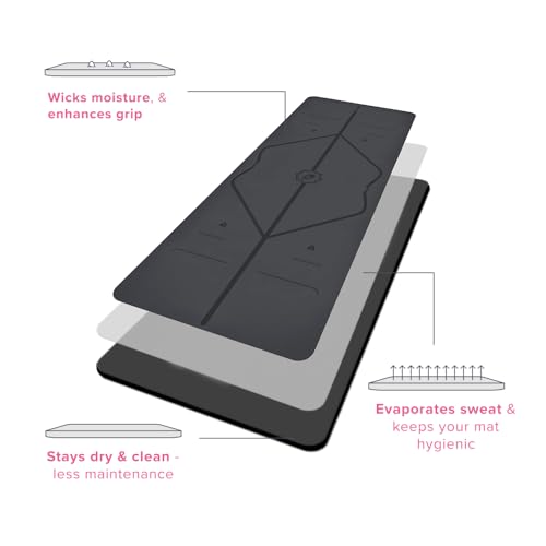 Liforme Classic Yoga Mat - Patented Alignment Design, Ultimate Grip - color: Gray