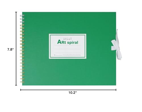 Maruman Art Spiral Sketch Book, F2, 7.76" x 10.24", 24 Sheets, Green | Drawing Pad With Acid-Free Art Paper & Twin-Wire Binding, Premium Drawing Paper Sketchbook, Sketch Pad Made in Japan - color: Green, size: F2 (7.76" x 10.24")