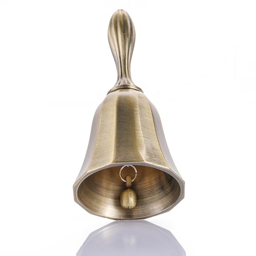 Super Loud Bronze Hand Call Bell Dinner Bell Teacher Bell