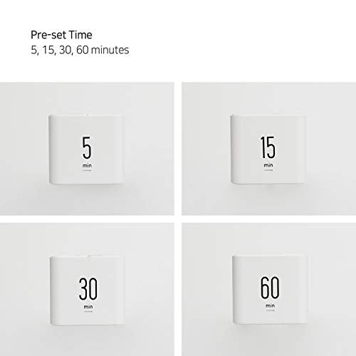 mooas Multi Clock Time Cube Timer, Alarm, Backlight, Productivity (White) - color: White