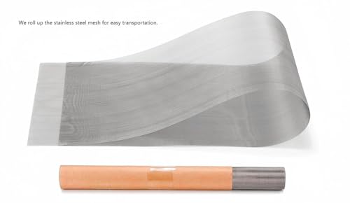 304 Stainless Steel Mesh Screen Filter 200 Mesh Fabric,Metal Fine Mesh Material Screen Roll,30cm×100cm Filter Cloth