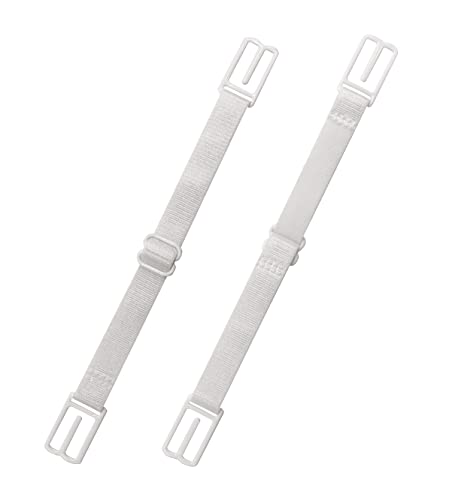 Women's Non-slip Adjustable Elastic Bra Strap Clips Holder-3 Packs - color: White