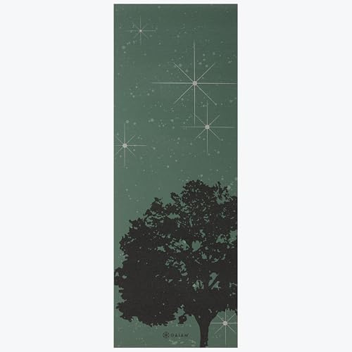 Gaiam Yoga Mat Classic Print, 4mm Non-Slip Mat | Lightweight 4mm print yoga mat with non-slip grip. Ideal for yoga, Pilates & floor workouts at home or studio. - color: Luminary