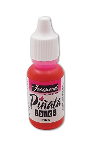 Jacquard Pinata Alcohol Ink - Pink - Professional and Versatile Ink that Produces Color Saturated and Acid-Free Results - 1/2 Fluid Ounce - Made in The USA - color: Pink, size: 1/2 fl oz