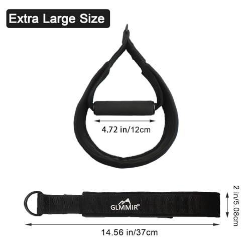 Pilates Double Loop Straps for Pilates Reformer, Fitness Metal D Ring Straps Handle, Pilate Accessories Yoga Wristbands Exercise Straps for Gym Home Workout 2PCS