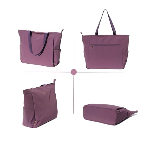 ESVAN Yoga Mat Bag Yoga Tote Carrier Shoulder Bag Carryall Tote for Office,Yoga,Pilates,Travel,Beach and Gym - color: Aa Blue Purple