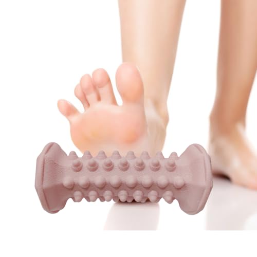 Foot Massager Roller for Plantar Fasciitis Relief, Neuropathy Pain Relief for Feet Foot Arch, Reflexology Deep Tissue Muscle Massage Acupressure Tool - color: Pinkroller