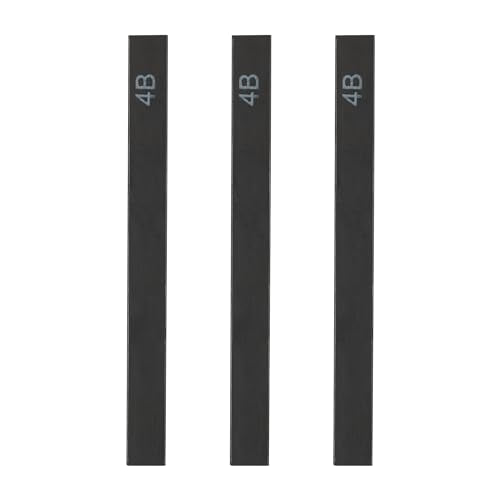 Soho Urban Artist Compressed Graphite Sticks 4B, Pack of 3 - Premium Graphite Sticks for Drawing - Versatile & Smooth Gliding Artist Graphite - Ideal for Professionals, Students, and Artists - color: 4B