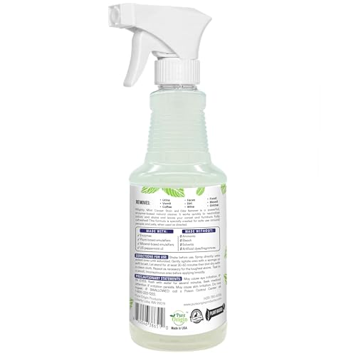 Mighty Mint Stain & Odor Remover, Natural Enzyme Spray Safely Neutralizes Odor and Stains from Dogs, Cats on Carpet, Furniture, Natural Peppermint Scent, 16oz